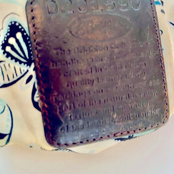 Powder Blue Brighton purse w/brown patent trim. - Picture 14 of 14